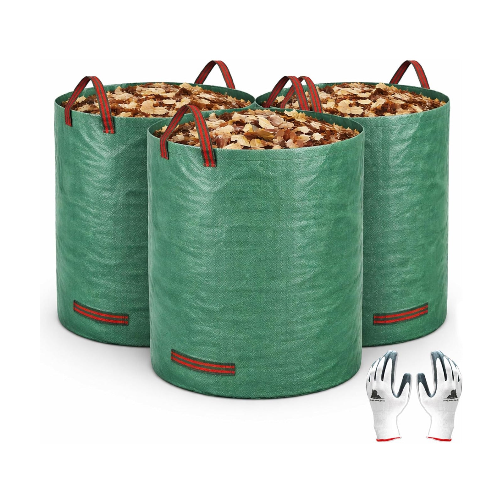 Gardzen 3 Pack 72 Gallon Garden Waste Bags Reusable Heavy Duty | Gardening Bags for Lawn, Pool and Yard Cleanup