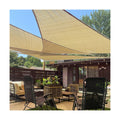 LOVE STORY 12' x 12' x 12' Triangle Sun Shade Sail for Outdoor Patio, Sand | HDPE Fabric, 95% UV Block, Breathable