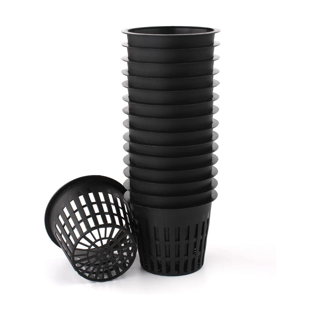Plastic Net Cups Pots for 3 Inch Holes for Hydroponics, 15 Pack