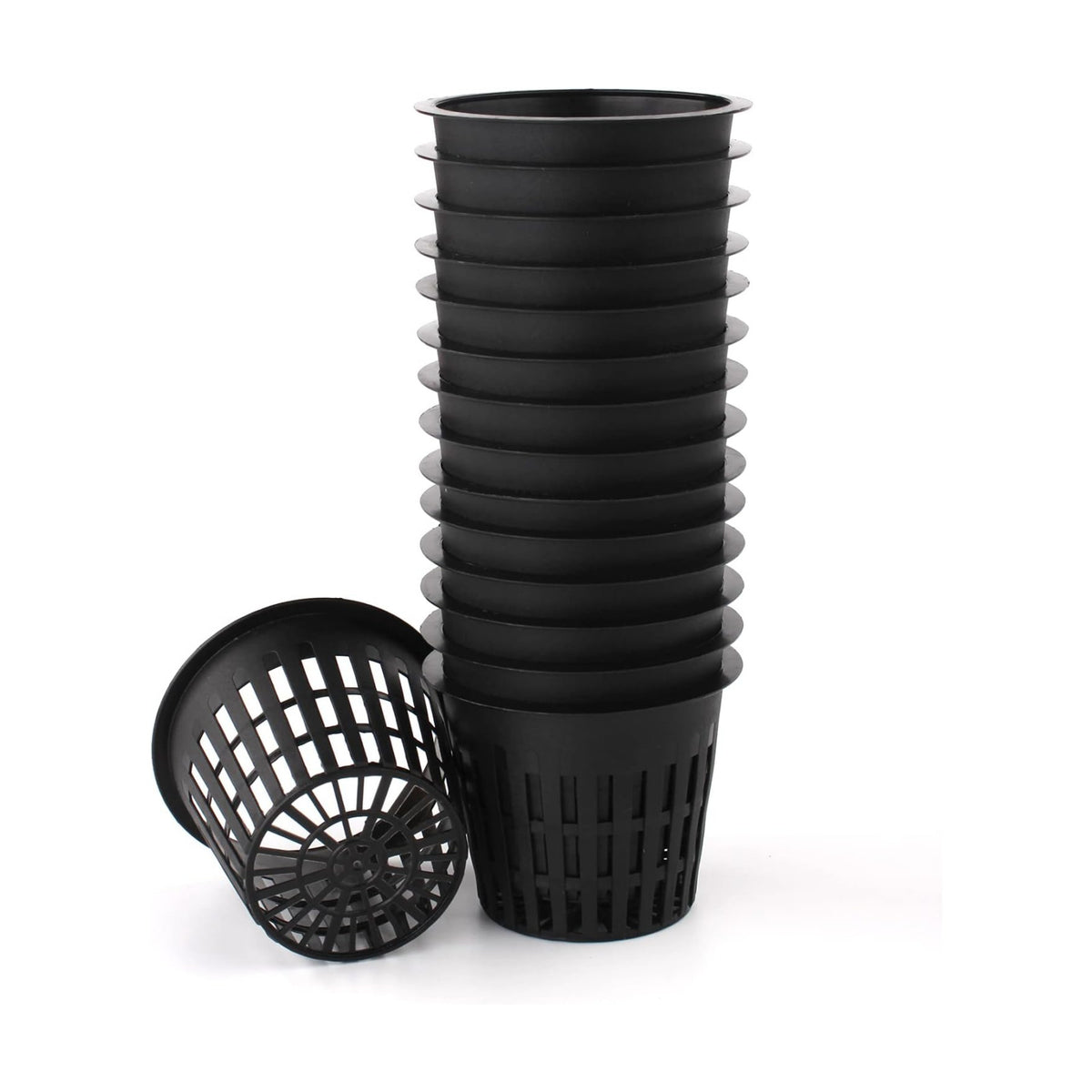 Plastic Net Cups Pots for 3 Inch Holes for Hydroponics, 15 Pack