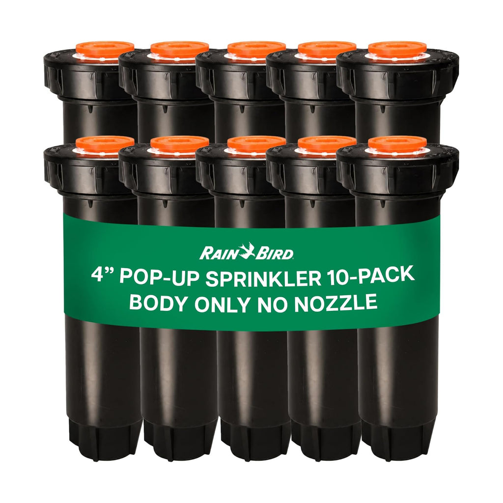 Rain Bird 1804LN 1800 Series Professional Pop-Up Sprinkler Body Only No Nozzle - 10Pack, 4 in Pop Up Irrigation