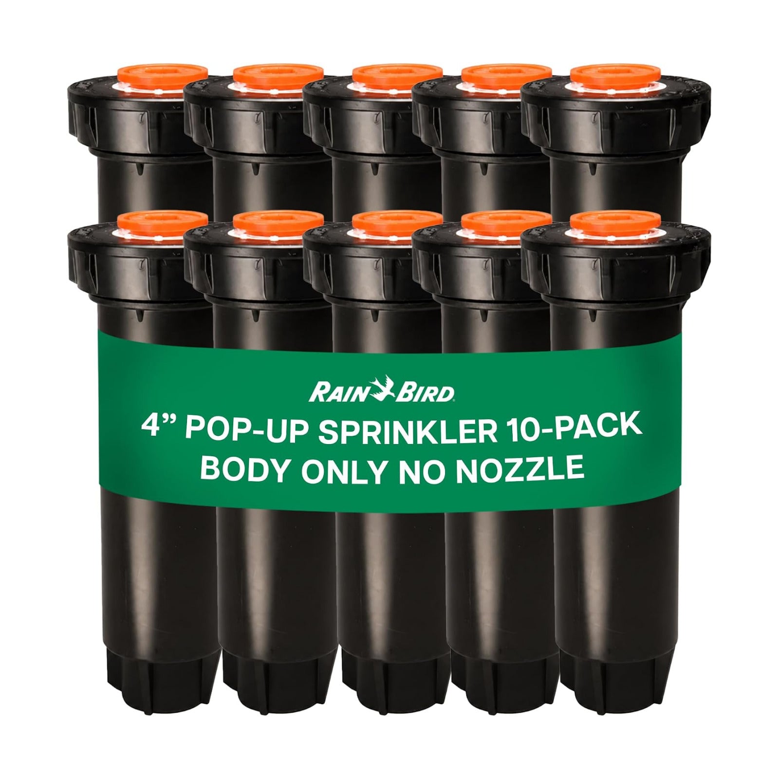 Rain Bird 1804LN 1800 Series Professional Pop-Up Sprinkler Body Only No Nozzle - 10Pack, 4 in Pop Up Irrigation