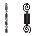 Spiral Rain Chains for Gutters 8.5ft Black