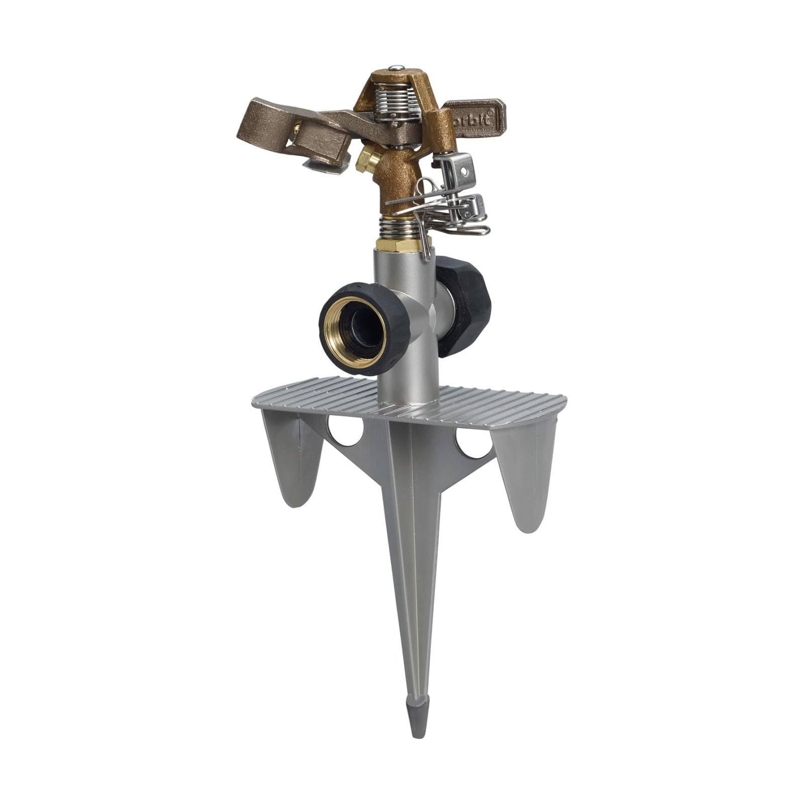 Orbit Lawn Sprinkler 56946 | Heavy‑Duty Brass Impact Head | Adjustable 360° Coverage | Up to 90 ft Diameter | Zinc