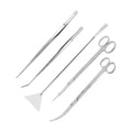 Mandala Crafts Stainless 12" Aquascape Tool Kit for Aquarium Terrariums | Long Reach Rust Resistant, Spatula, Tweezers