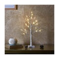EAMBRITE Lighted Birch Tree Christmas Decorations for Home, White Birch Tree with Lights, 24 LED Lighted Mini Money Tree Twig Tree Battery Operated with Timer, Indoor Table Centerpiece Decor (2FT)