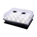 eZAKKA 14.6" x 11.8" Seed Starter Tray Kit with Dome, 20 Cells, White