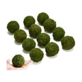 BYHER Natural Green Moss Decorative Ball,Handmade (2"-Set of 12)
