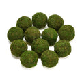 BYHER Natural Green Moss Decorative Ball,Handmade (3.5"-Set of 6)