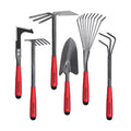 FLORA GUARD 6-Piece Garden Tool Set | Heavy Duty Gardening Hand Tools with High Carbon Steel Including Trowel, Rakes