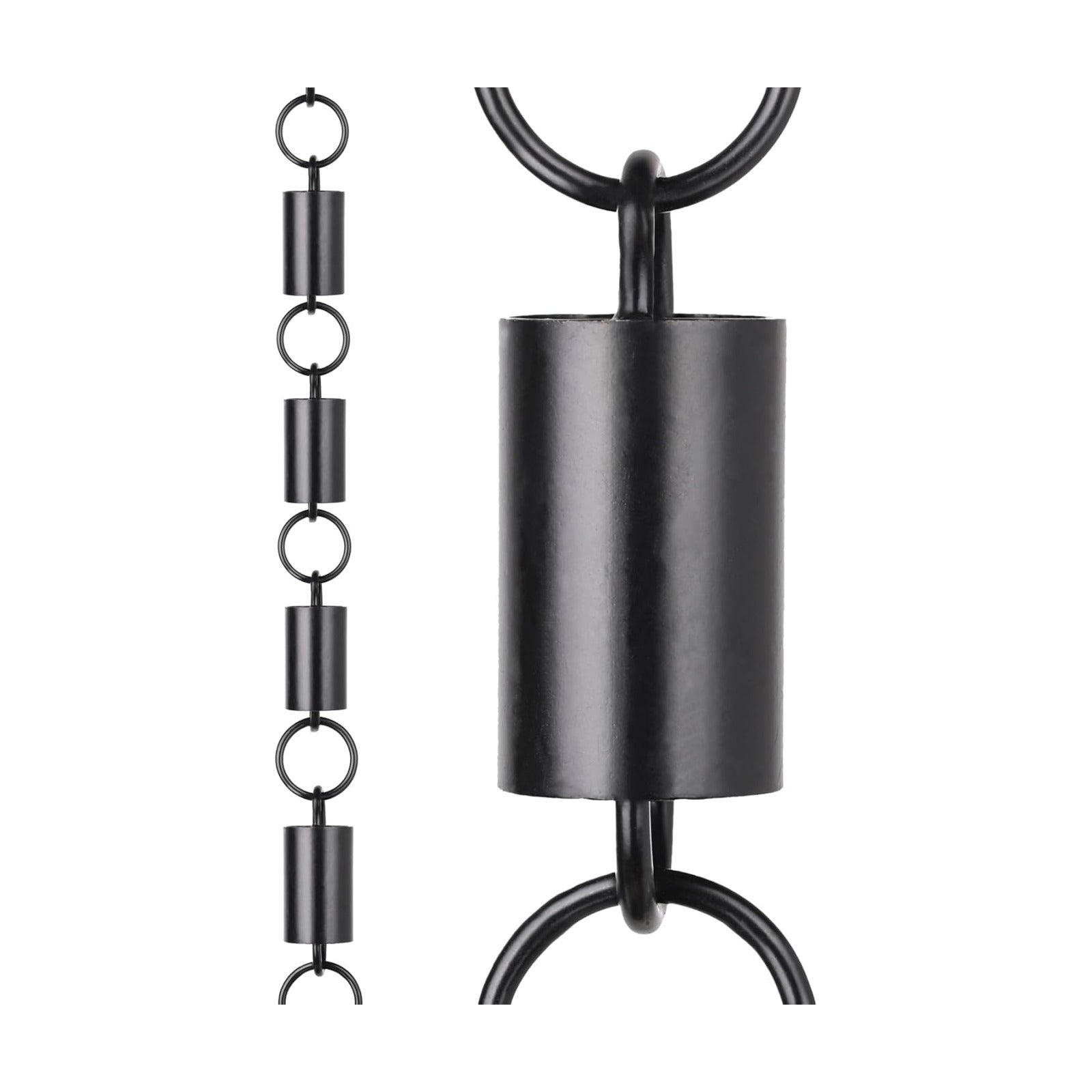 Channel Rain Chains for Gutters 8.5ft Black