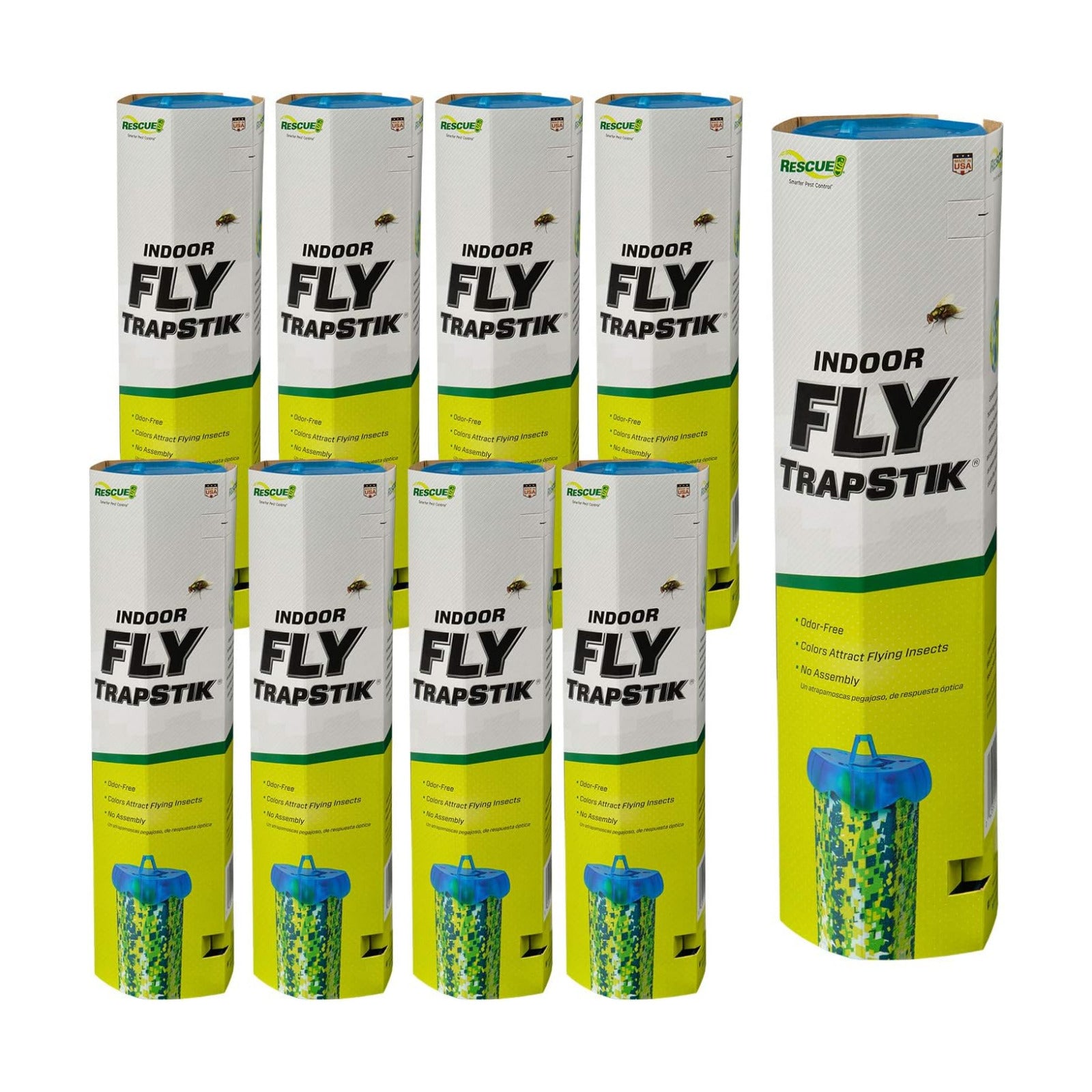 RESCUE! Fly TrapStik – Indoor Hanging Fly Trap - 9 Pack
