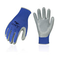 Vgo... 10-Pairs Safety Work Gloves, Gardening Gloves, Non-slip Nitrile coating, Dipping Gloves (Size XL, Blue, NT2110)