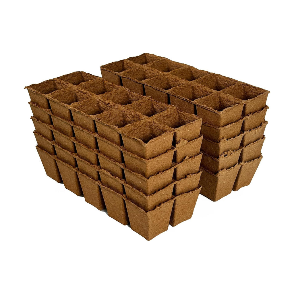 Daniel's Plants 2" Naked Pots Seedling Trays | Natural Plantable Seed Starter Trays | OMRI-Listed Biodegradable | Earth