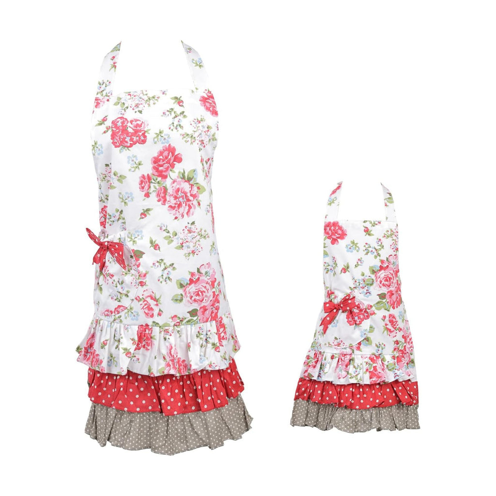 Surblue Kitchen Aprons for Women,Heavy Duty Aprons for Cooking, Baking, BBQ and Gardening