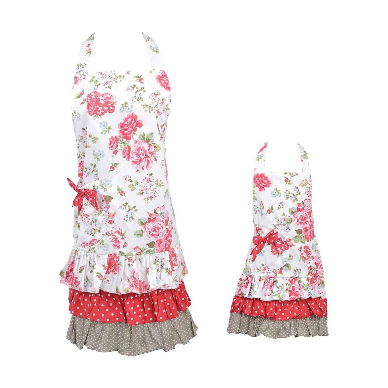Surblue Kitchen Aprons for Women,Heavy Duty Aprons for Cooking, Baking, BBQ and Gardening