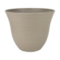 Honeysuckle Resin Planter, Durable Garden Pot, 13" Grained Beige | Hand-Painted Finish Plant Pots, Lightweight Indoor