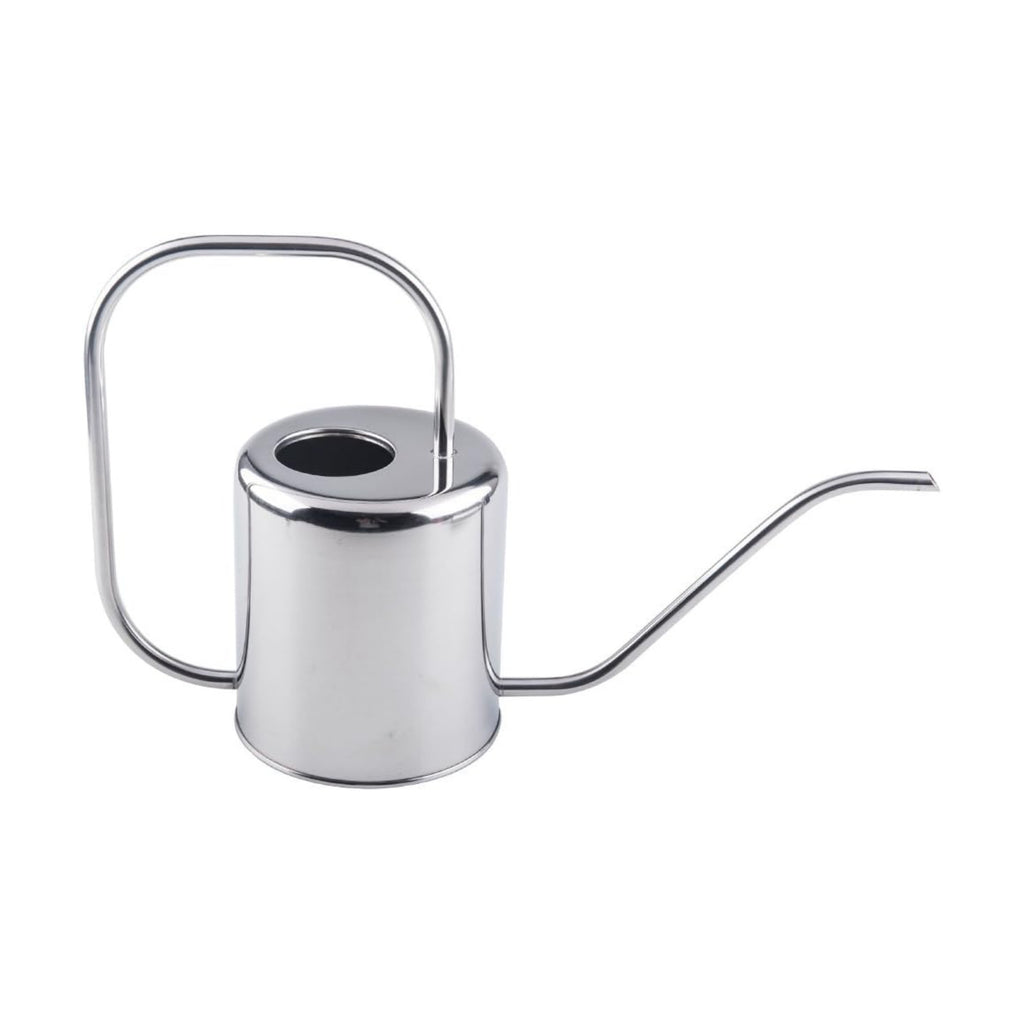 Fasmov 51 Oz Stainless Steel Watering Can Modern Style Watering Pot, Watering Can with Long Spout for Easy Pour, Water