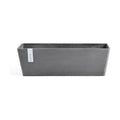 Ecopots Bruges Rectangular Flower Planter, Grey, 21.5" | Modern Style, Durable Recycled-Based Composite Construction