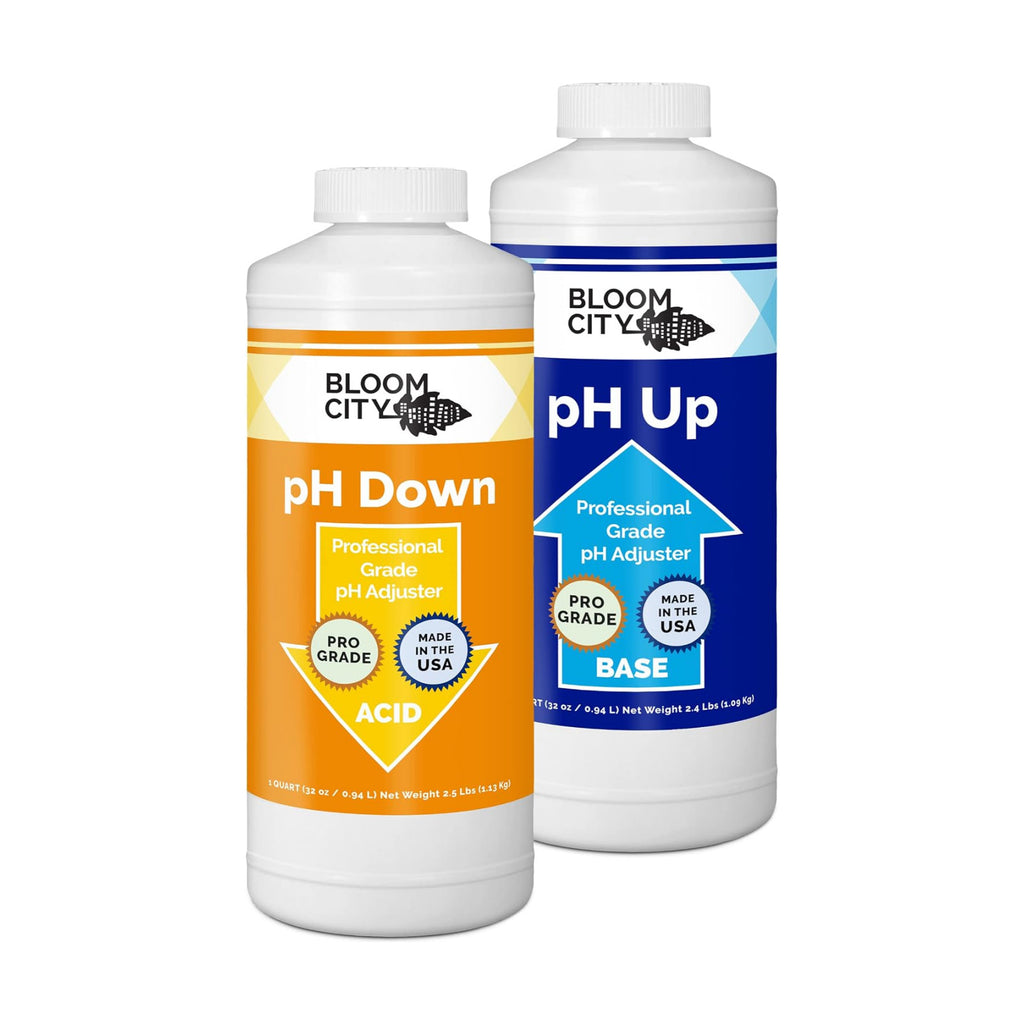 Bloom City pH Up & Down Control Kit for Optimal Nutrient Uptake, 1 Quart | Helps Avoid Nutrient Lockout, For Hydroponic