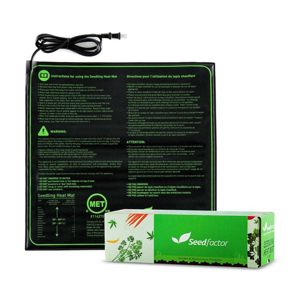 MET Certified Seedling Heat Mat, Seedfactor Waterproof Durable Germination Station Heat Mat, Warm Hydroponic Heating