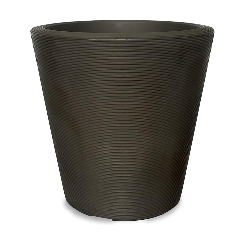 Crescent Garden Madison Planter– Weather-Resistant, Double Walled Indoor/Outdoor Plant Pot with Drain Hole – Durable
