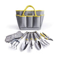 Garden Tools Set, 8PCS Heavy Duty Garden Tool Kit with Outdoor Hand Tools, Garden Gloves and Storage Tote Bag