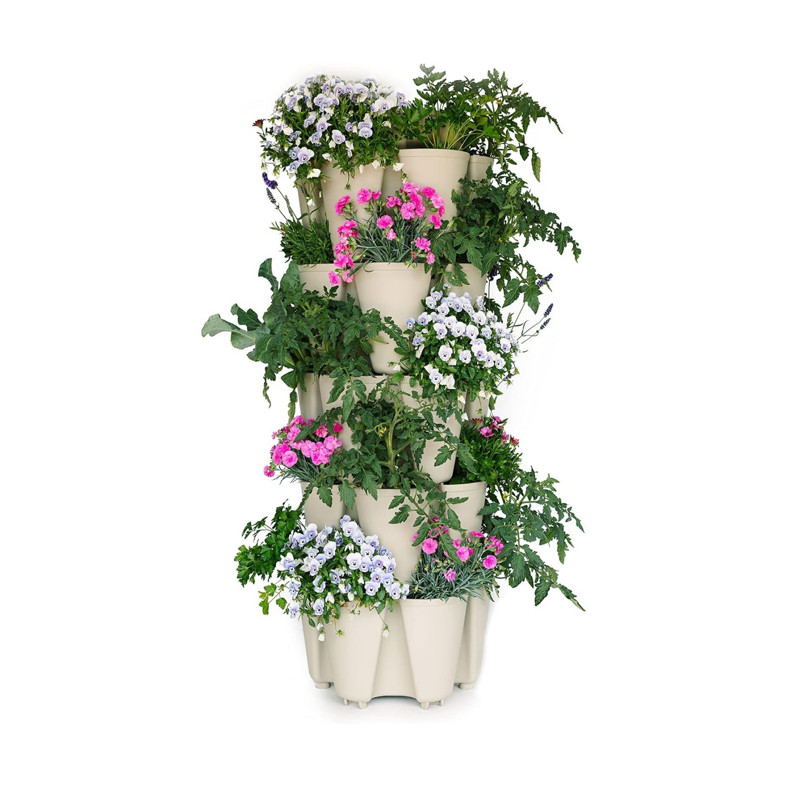 Patented Large 5 Tier Vertical Garden Planter with Patented Internal Watering System Great for Growing a Variety of