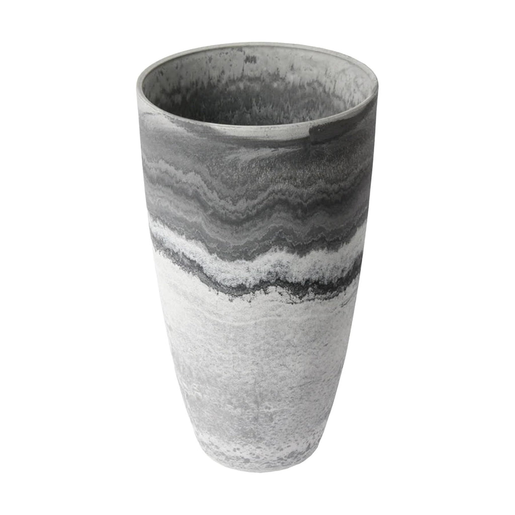 Algreen Products Acerra Composite Vase Planter with Drainage Hole, Decorative Texture, Removable Plug for Lawn and