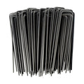 MySit 6" Garden Staples Landscape Stakes Ground Pins 100 Pack | Lawn Staples Weed Fabric Staple, Heavy Duty