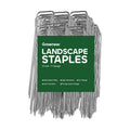 GROWNEER 50 Pack Landscape Staples 12 Inch 11 Gauge Heavy Duty Hot-Dip Galvanized Steel Garden Stakes U-Shaped Weed