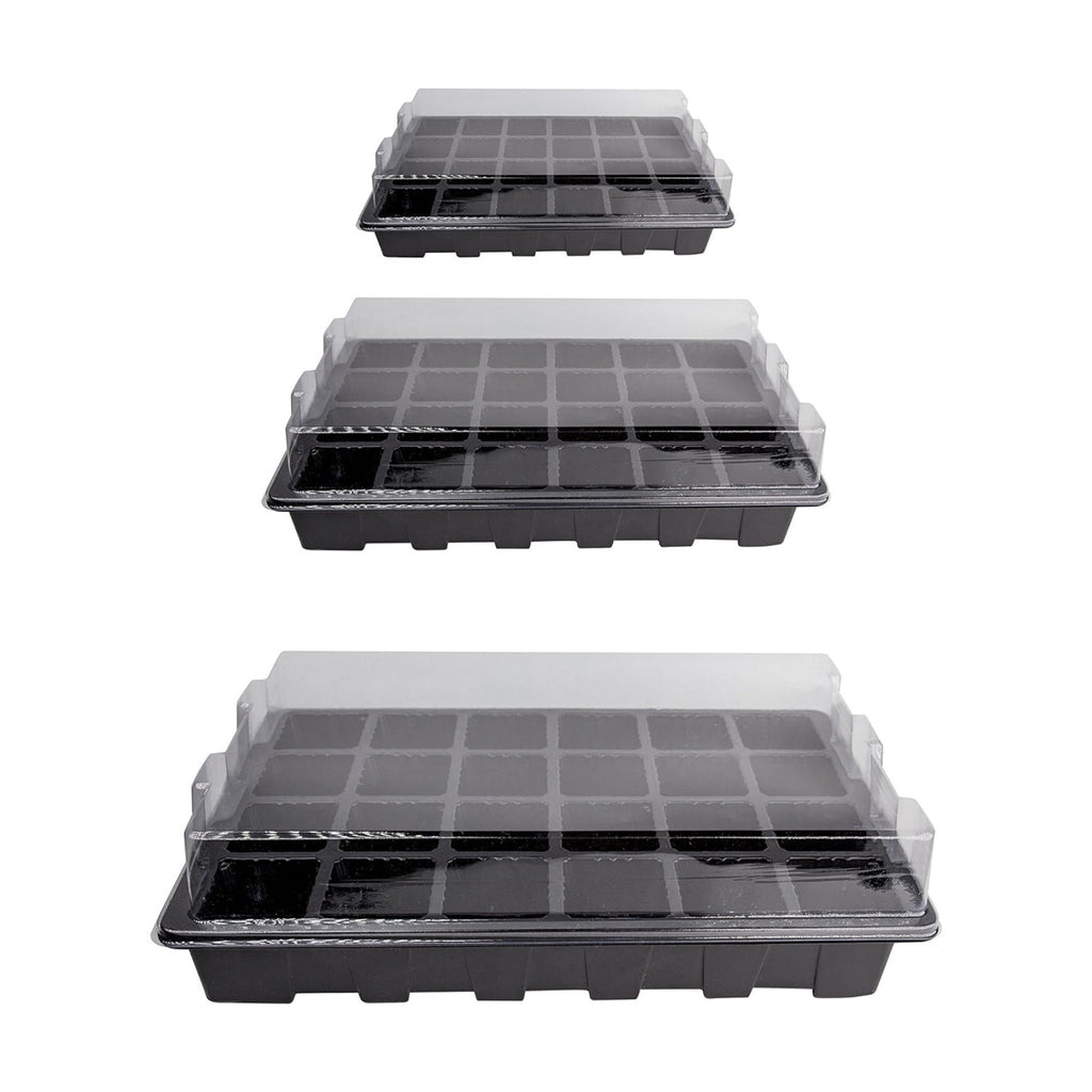 LOVEDAY 10 Pack -240 Cells -24 Grow Trays with Humidity Dome and Cell Insert - Mini Propagator for Seed Starting and