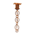 Oval Loop Copper Rain Chain and Installation Kit (10 Foot)