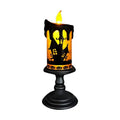 Eldnacele Bats Halloween Snow Globe Flameless Candle Battery Operated
