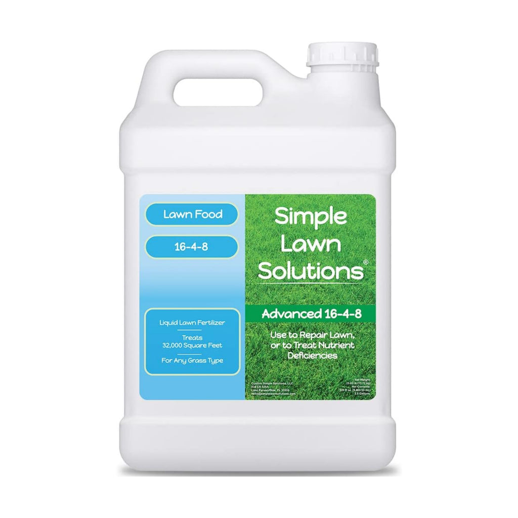 Advanced 16-4-8 Lawn Fertilizer - Liquid Lawn Food Spring & Summer Concentrated Spray - Any Grass Type- Fish and