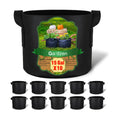 Gardzen 10-Pack 15 Gallon Grow Bags Fabric Pots with Heavy Duty Handles | Excellent Drainage & Breathability, Thickened
