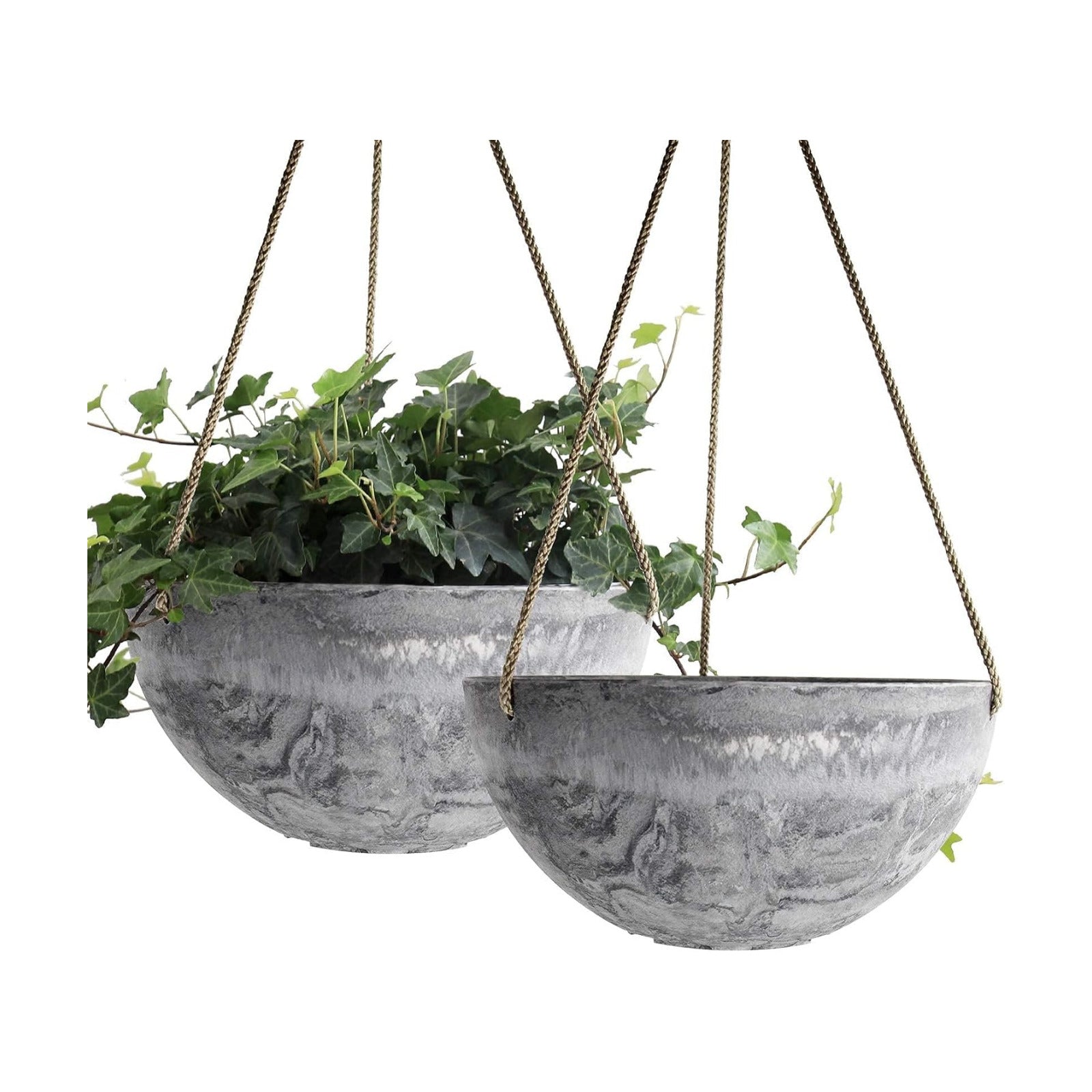 LA JOLIE MUSE Hanging Planter Baskets for Indoor Plant, Set of 2, 9.84 Inch | Decorative Hanging Baskets with Drainage