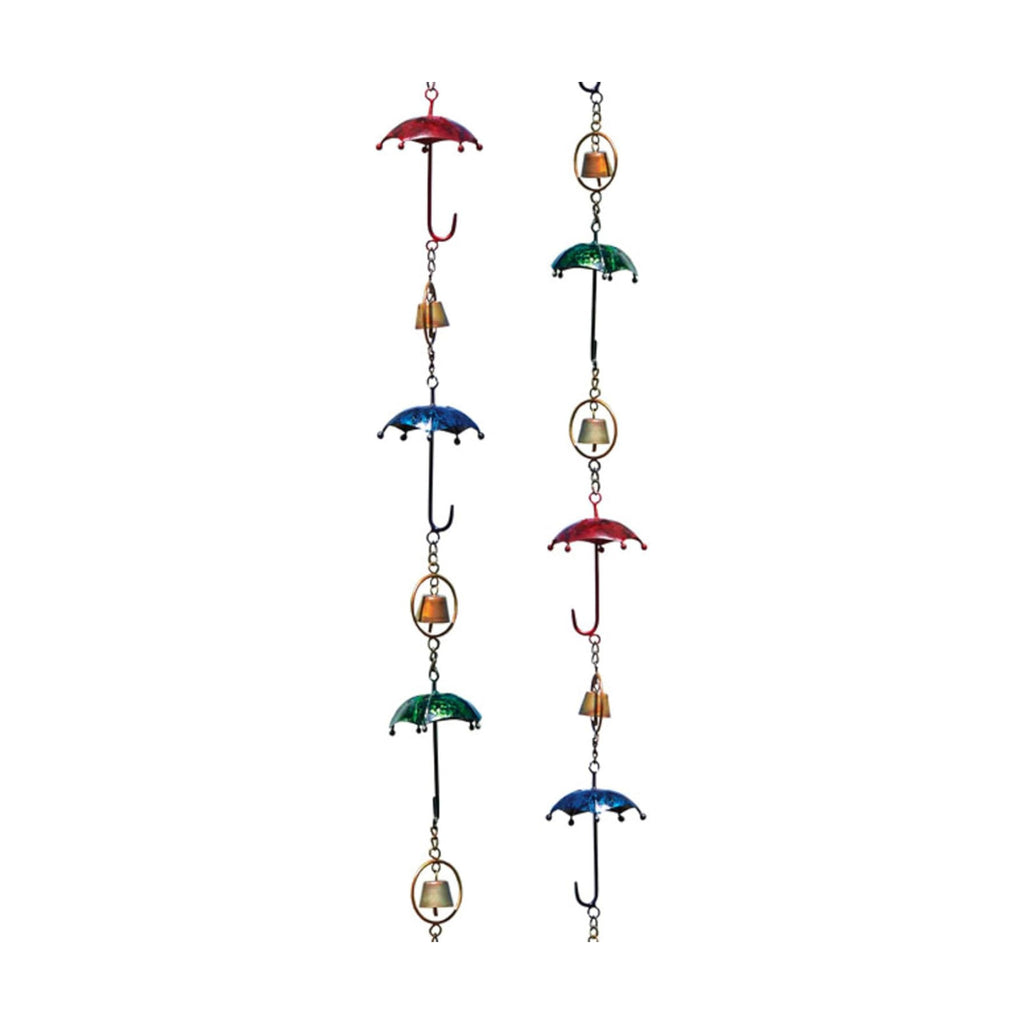 BestNest Set of 2 Ancient Graffiti Umbrella and Bell Multicolored Rain