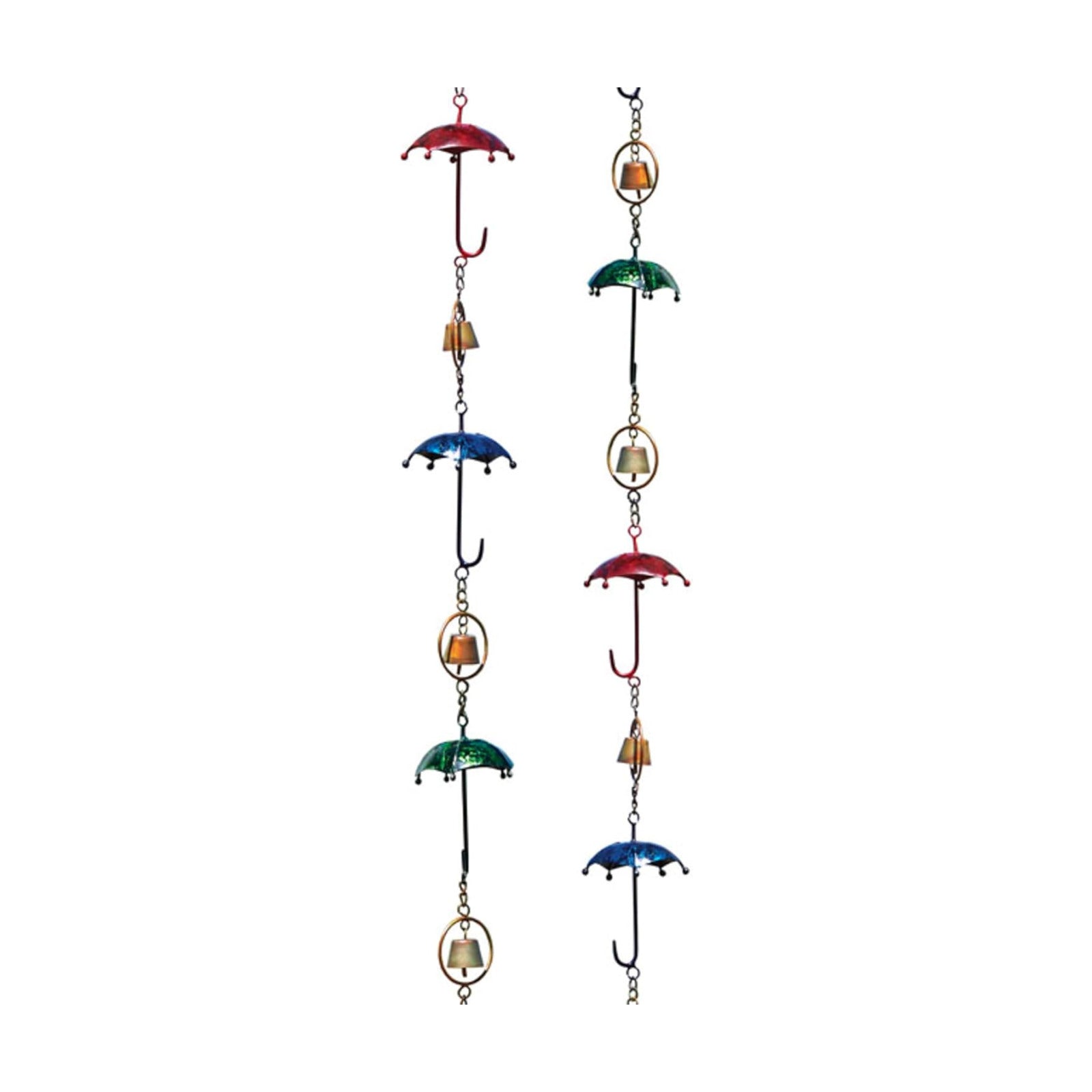 BestNest Set of 2 Ancient Graffiti Umbrella and Bell Multicolored Rain