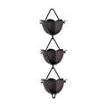 Monarch Rain Chains Aluminum Lotus Black Rain Chains for Gutters – 8.5 ft Black Decorative Rainchain Outdoor Durable