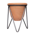 Creative Co-Op Terracotta Pot with Metal Stand