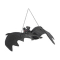 LUOEM 3 PCS Halloween Simulation Hanging Bats Realistic Looking Spooky Rubber Hanging Bats Props for Halloween Decoration (24 x 9cm)