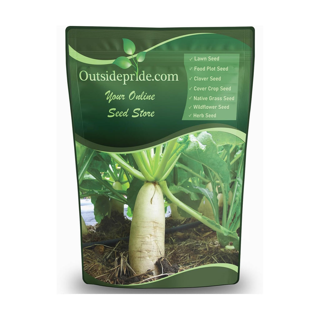 Outsidepride Annual Daikon Radish Seeds - 5 lbs. Chinese, Japanese, & Oriental Radish Seeds for Soil Health, Erosion