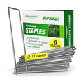 AMAGABELI 6 Inch 500 Pack Galvanized Landscape Staples 11 Gauge Anti-Rust Heavy Duty Garden Stakes Plant Cover Spikes