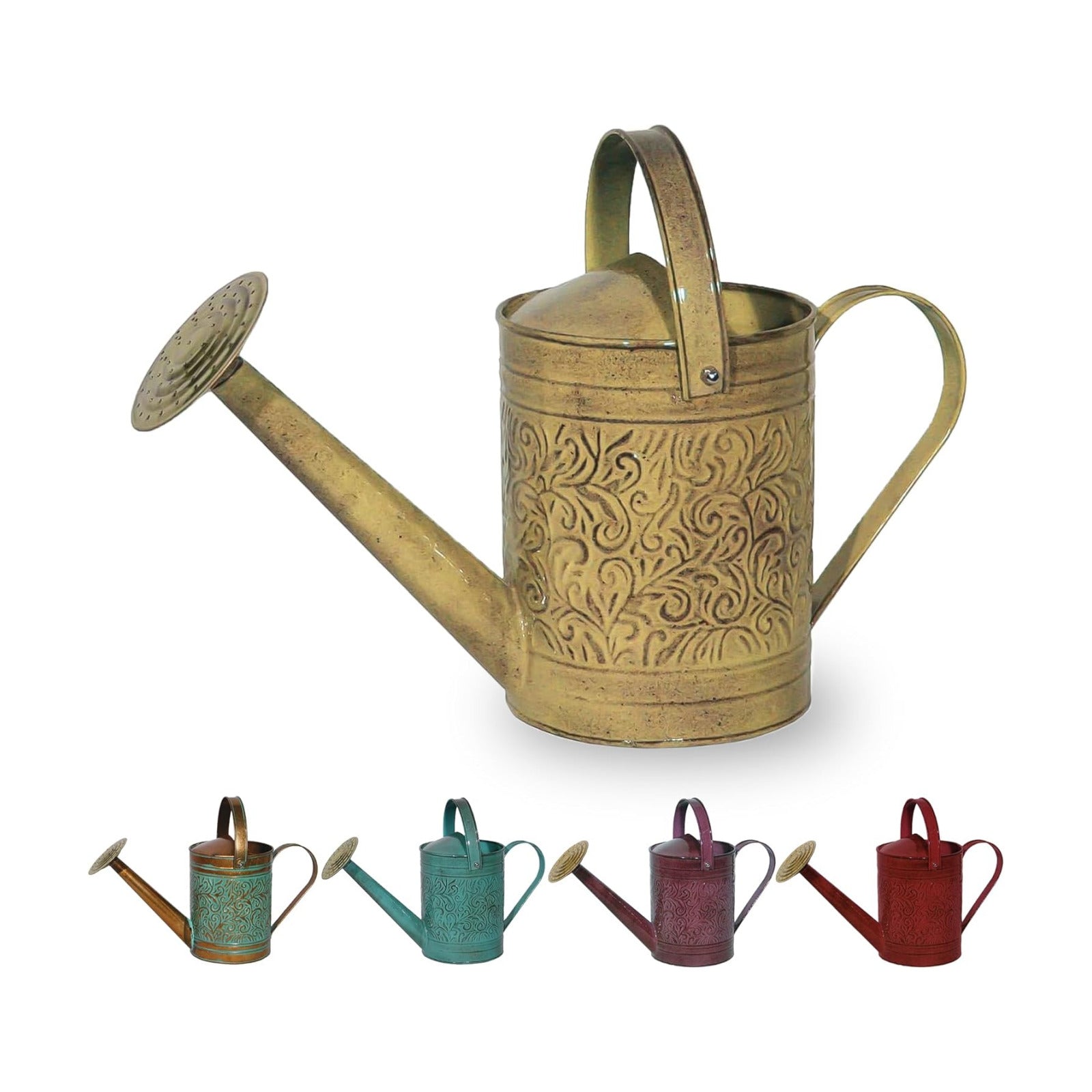 Home & Garden MPT01183 Metal Watering can, 1 Gallon, Topaz