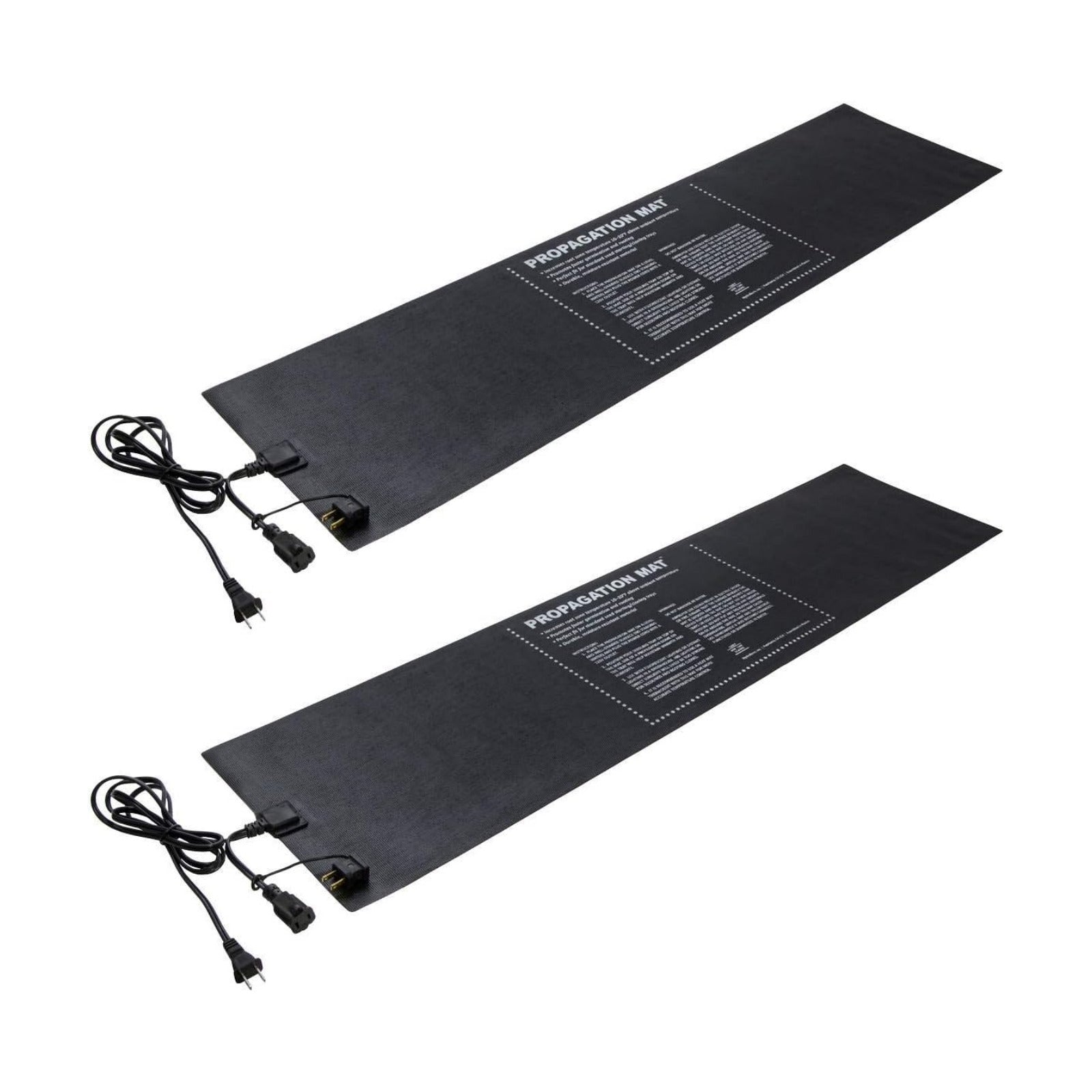 Hydrofarm 19007 Hydroponic 12 x 48" 60 Watt Seed Start Seedling Propagation Heat Mat with 6 Foot Power Cord, 2 Pack