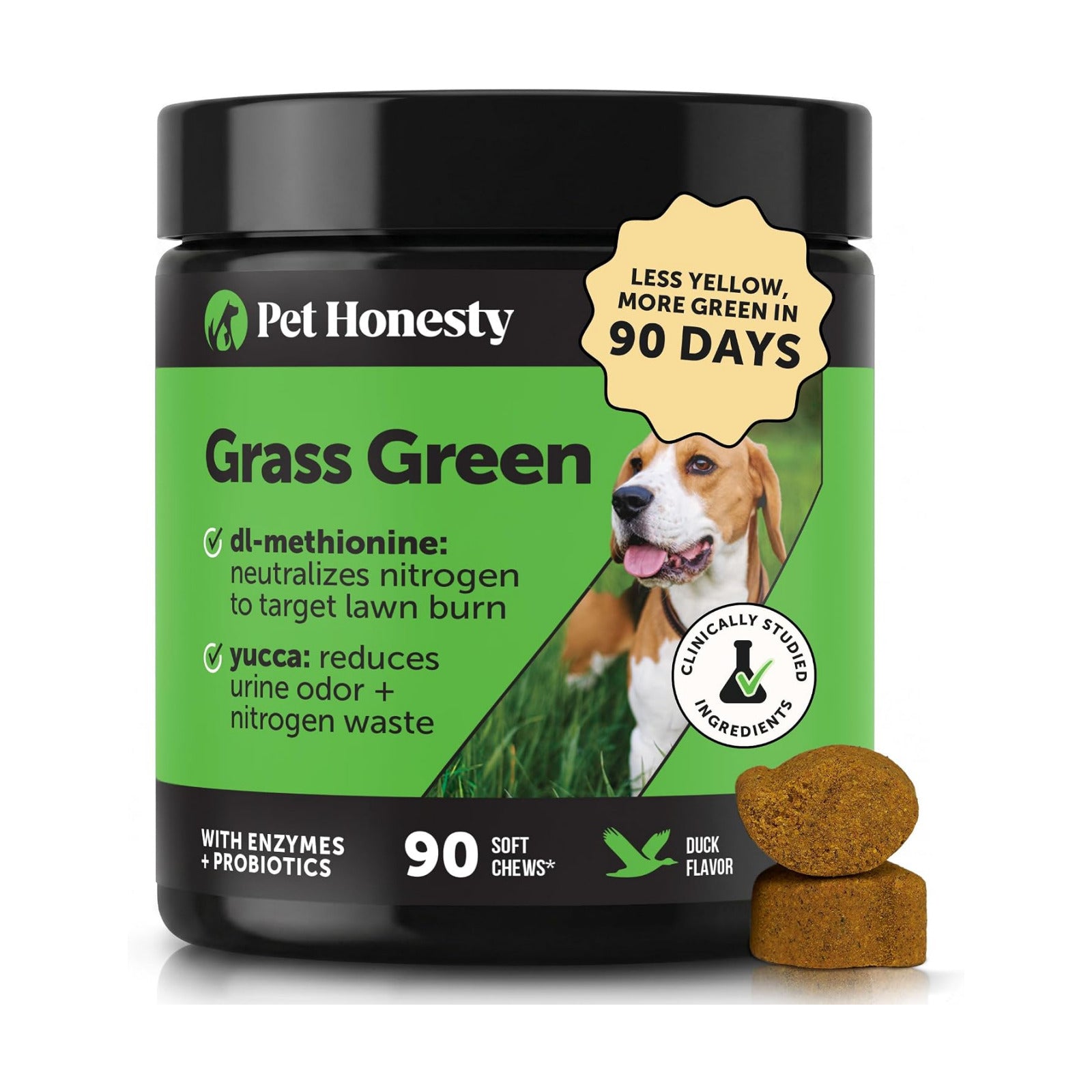 Grass Green Dog Urine Neutralizer for Lawns - Stops Yellow Burn Spots & Brown Grass - Lawn Saver Supplement with
