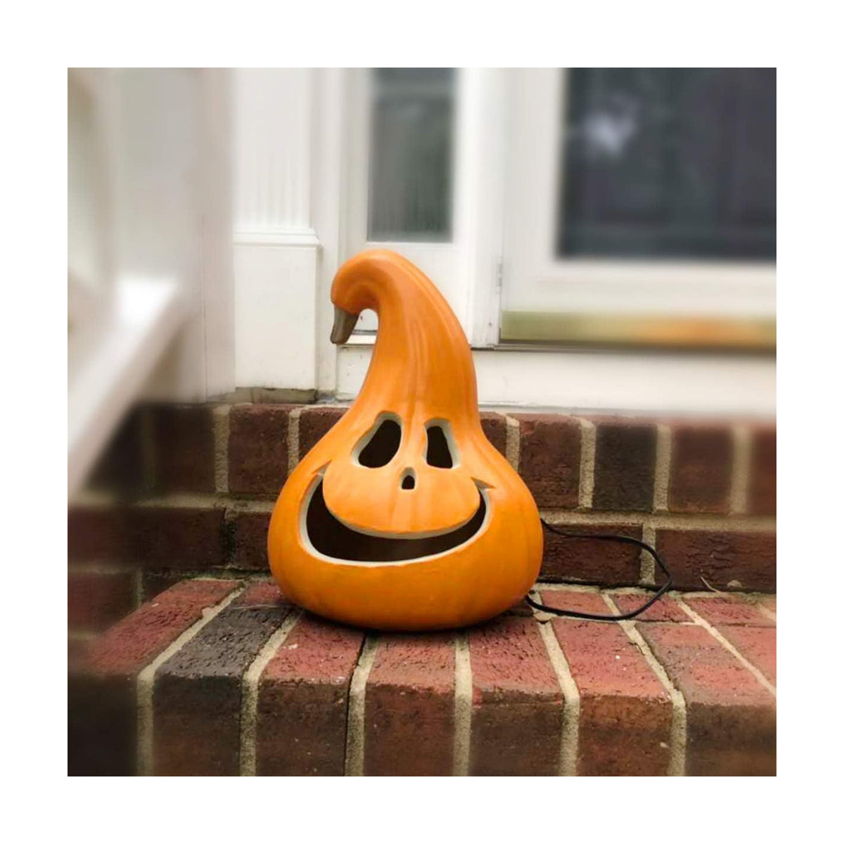12" Jack O' Lantern - Halloween Pumpkin Decoration - Shatterproof Waterproof Fake Pumpkin Safe for Indoor Outdoor - Perfect Halloween Party Favors - 12 Inch