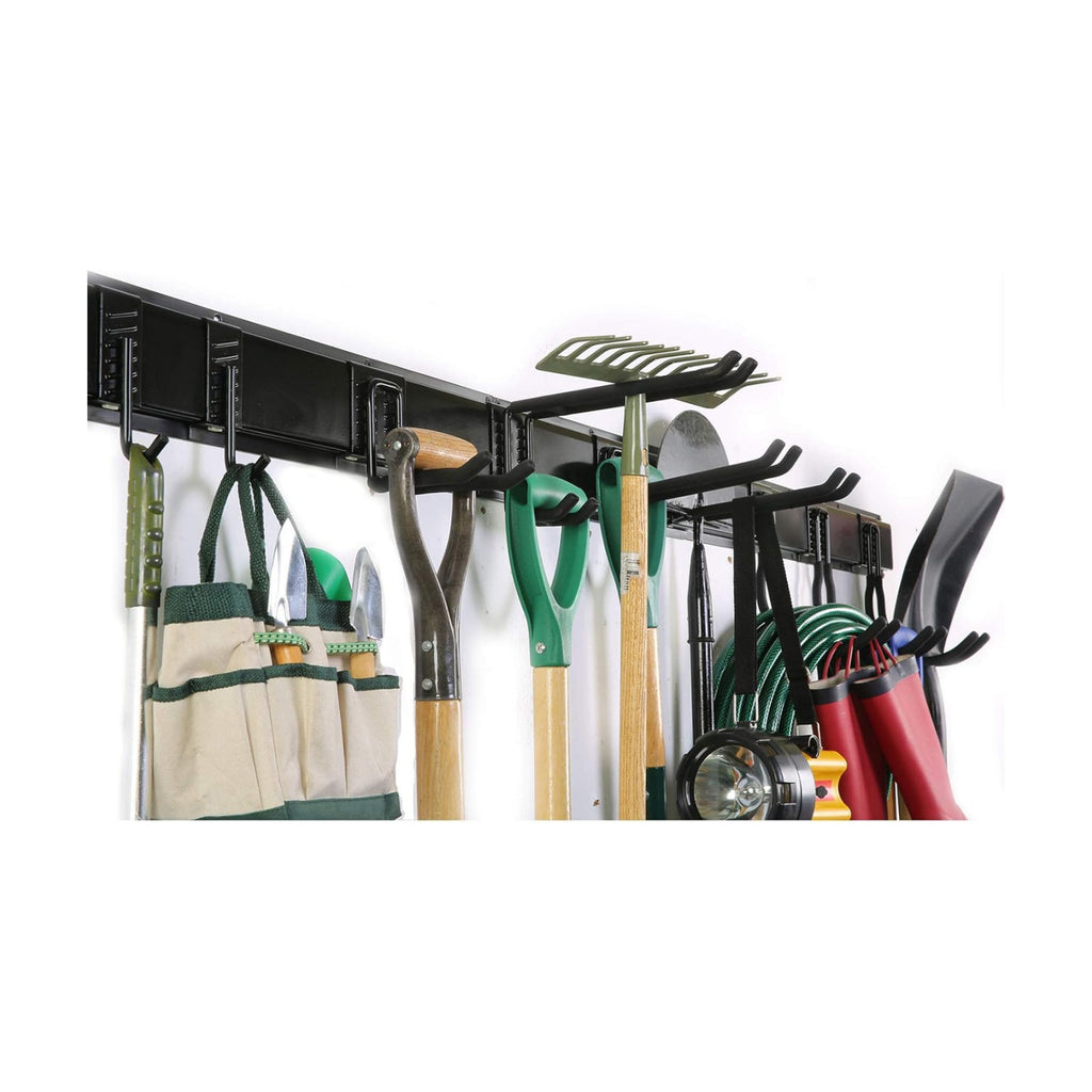 Tool Storage Rack, Garden Tool Organizer Wall Mount with 9 Hooks | 64 Inches Adjustable Garage Tool Organization Wall