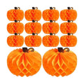 JOVITEC 6 Pack Thanksgiving Table Decor Honeycomb Pumpkins 10.2 Inch Paper Fall Hanging Pumpkin Decorations 3D Tissue Centerpieces for Halloween Birthday Wedding Party Supplies
